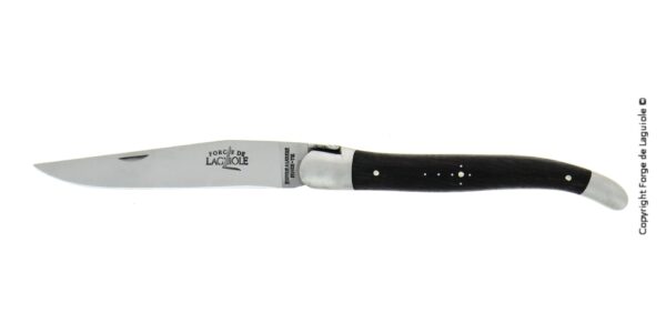 Couteau pliant de Laguiole ressort guilloché “Source” manche en Ebène finition satinée – Image 2