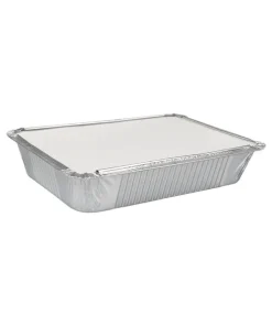 Aluminium bak + deksel 21 x 15 x 4 cm (25 stuks)