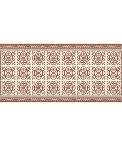 Alternative view of TAPIS VINYLE MOSAIQUE BEIGE 50X112