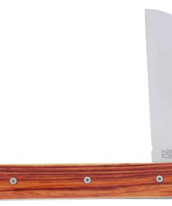 Le 20/20 Couteau Pliant Plein Manche Bois de Rose 11cm Ressort Lisse Personnalisable Finition Brossée