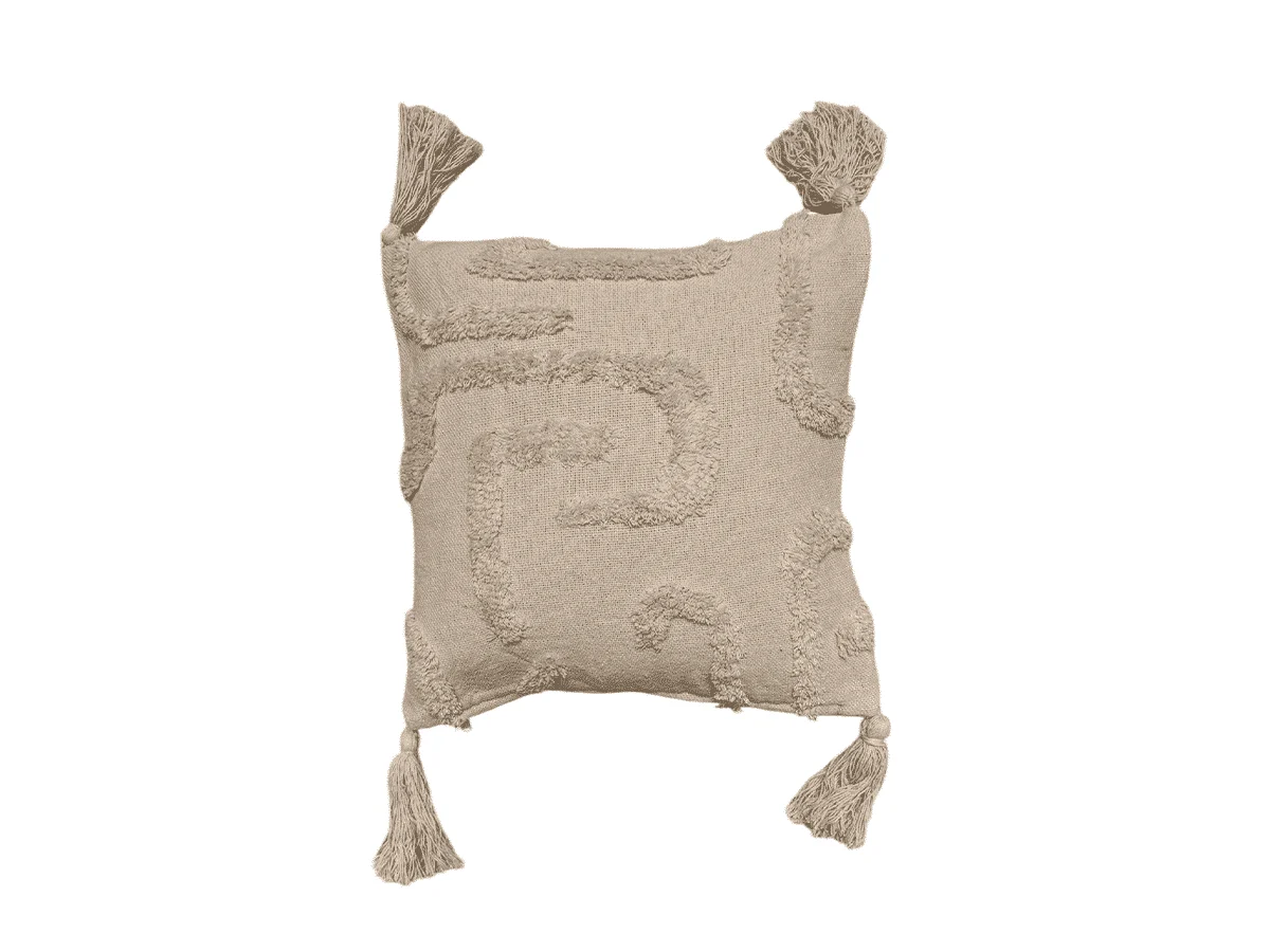 Coussin beige avec motifs géométriques | 45 × 45 cm – Image 2